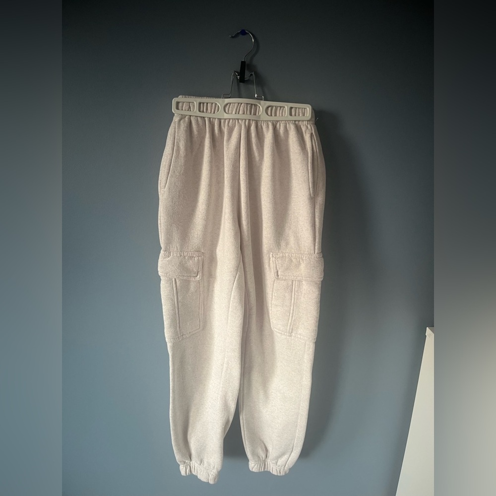 Women's Cream Cargo Joggers